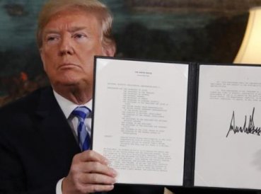 Trump comunica salida de EEUU de acuerdo nuclear con Irán