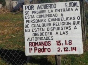 Evangélicos son expulsados por no cooperar con fiesta patronal