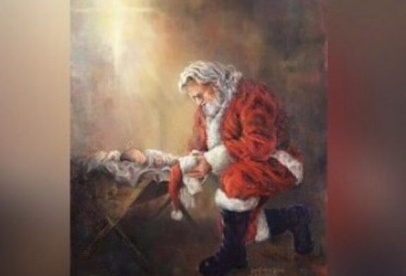 Facebook censura imagen de Papá Noel arrodillado ante Jesús