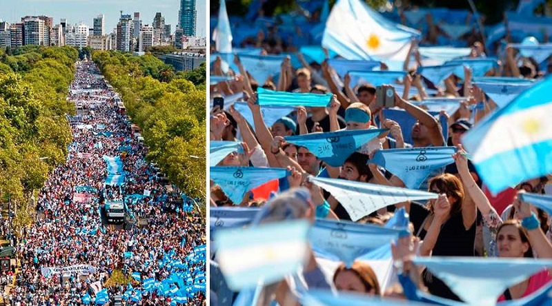 Más de 2 millones de personas marcharon por la vida en Argentina